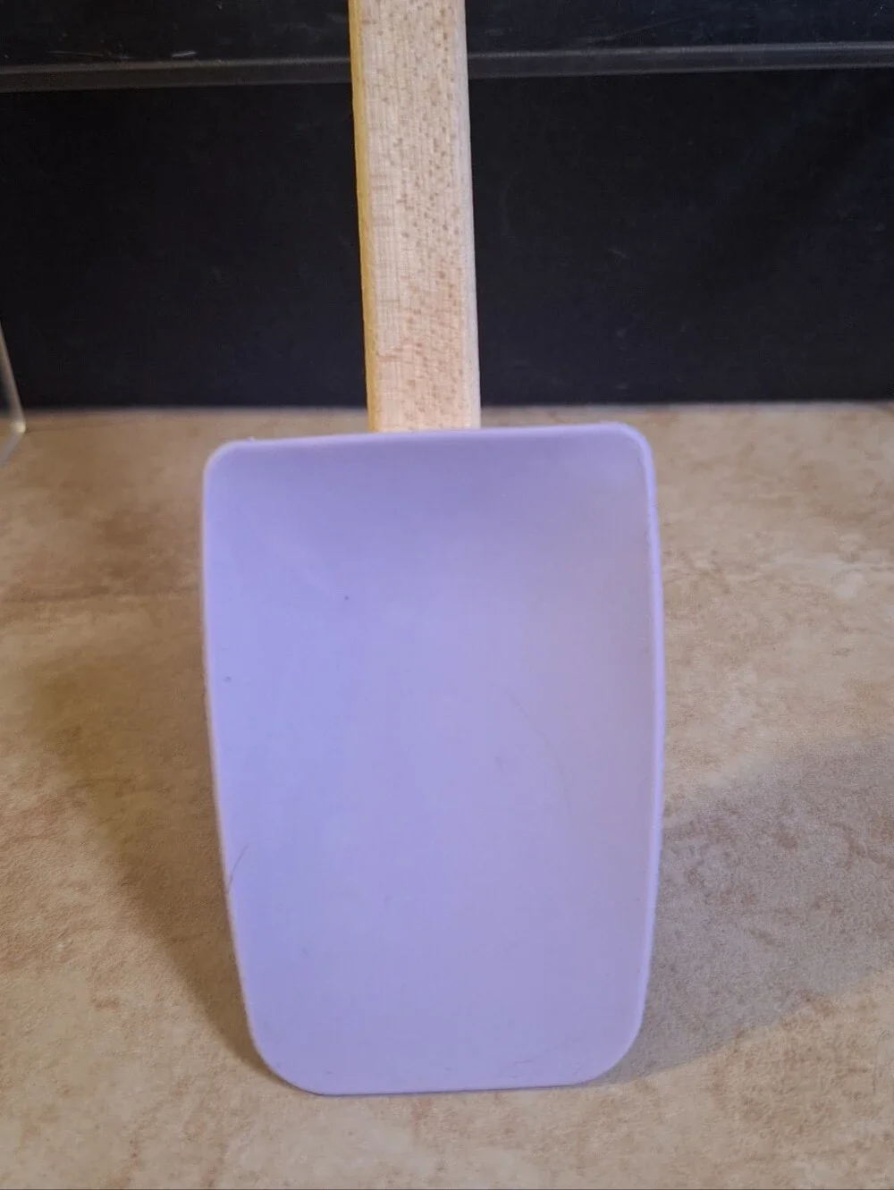 Williams Sonoma Silicon Cooking Spoonula In Lilac Purple W/ Wood Handle Spatula